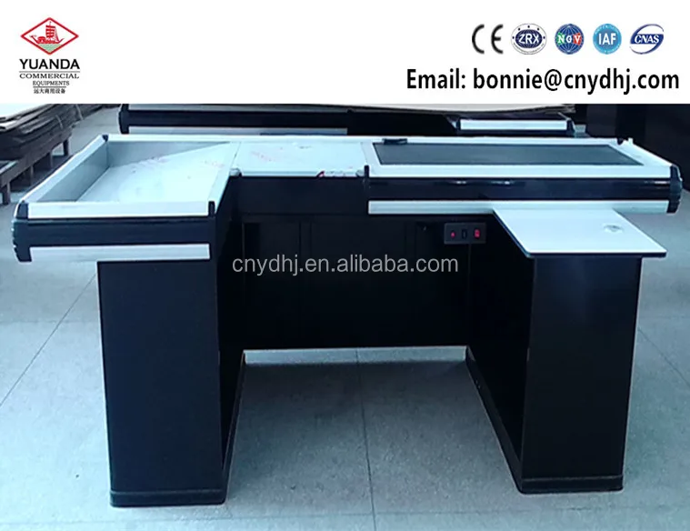 2017 supermarket automatic cashier desk/ cash counter with ce