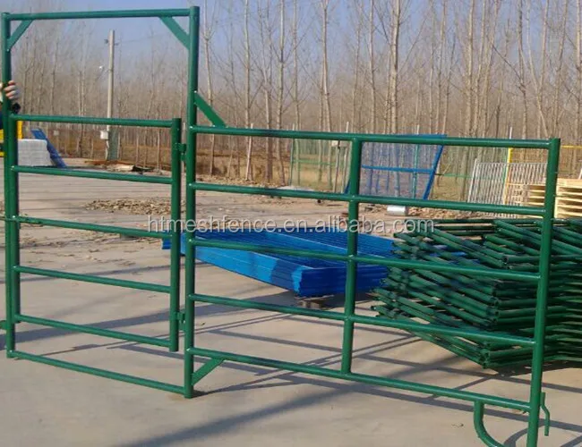 Tubular Panels as Portable Horse Fence2'' 16 Guage Tubing 6 Horizontal Rails 50'' High Powder Coated