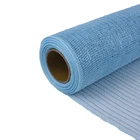 Polyester Mesh Blue Plain Customized Art Flower Wrapping Paper