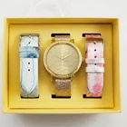 China best hot sale women quartz interchangeable strap watches set