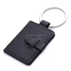 promotional key chain metal / leather photo key holder