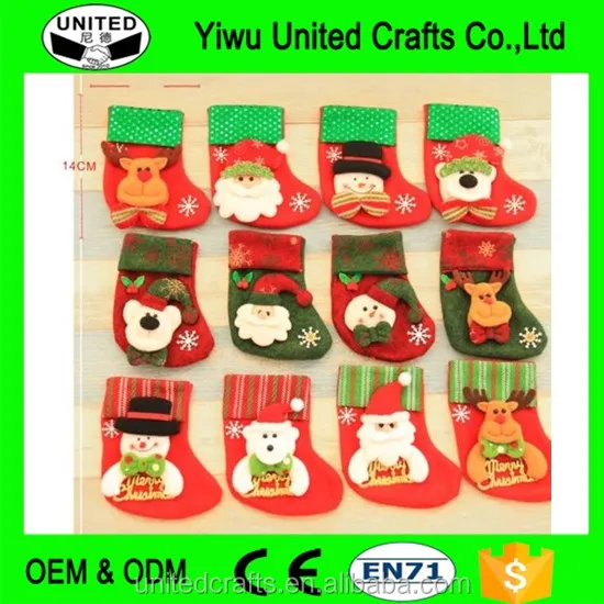 stockings socks santa claus candy gift bag xmas hanging