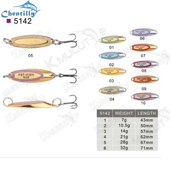 Custom package spoon fishing walleye copper material