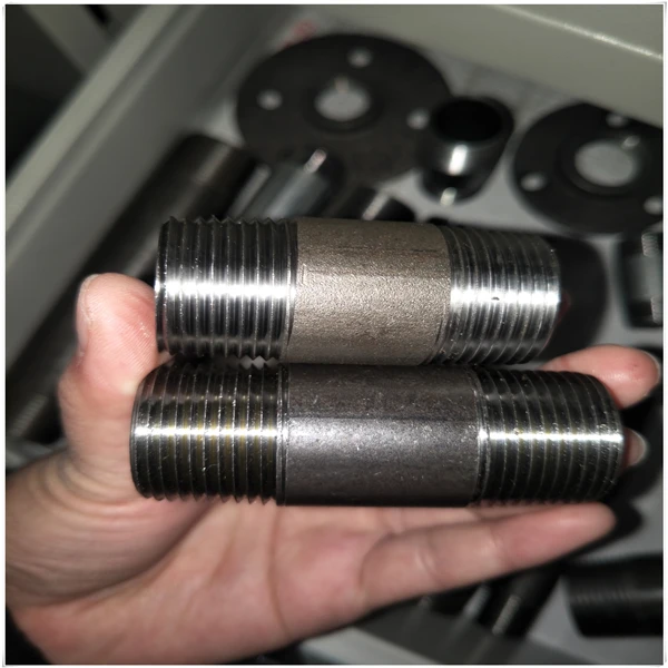 cast Malleable iron pipe fitting Black Nipple small size