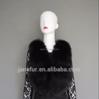 Good product wholesale short black real animal fur vest fox fur gilet