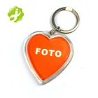 Promotion cheap heart shaped custom acrylic keychain