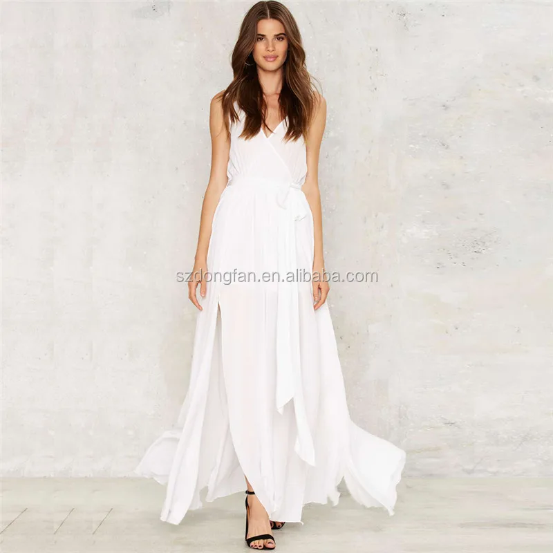 Elegant Long Dress Chiffon New Style Wedding Gown Cut Out Beach Dress White Maxi Dresses Long Buy Wedding Gown Long Dress Chiffon New Style Maxi