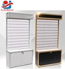 Free standing Aluminium Frame Slatwall back panel Display Cabinet Fixture for car accessories