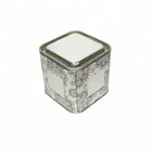 high quality square tea tin canisters/colored metal white tea tin boxes for gift
