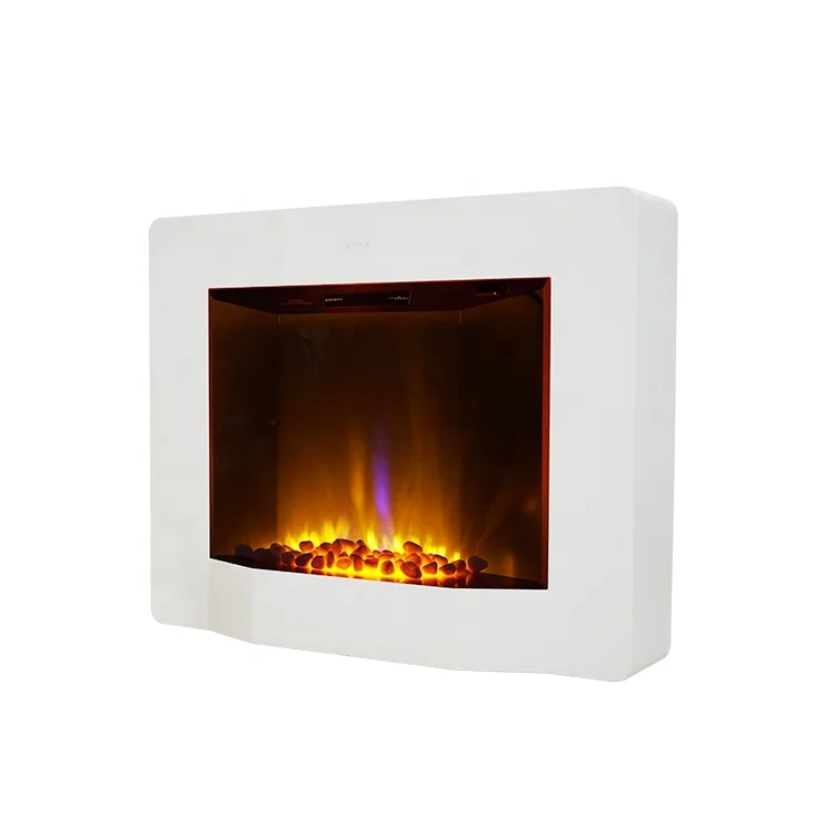 Decorative Chimney Freestanding Electric Fireplace Heater Wood
