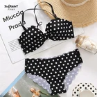 SIX RABBIT Sexy Bikini Women Printed Ladies Swimwear and pantie Bra Set