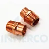 Low price AC 1/4" copper swivel brass adapter thread nipple pipe fitting