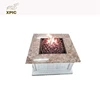 Electric Propane Modern Outdoor Firepit Glass Rock Table