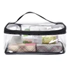 Women's travel waterproof transparent pvc cosmetic bag with zipper