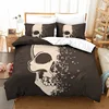 High Quality King Size 3D Skull Printed Duvet Cover Bedding Set