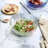 Wholesale Hollow Large Clear Crystal Glass Noodle Fruit Salad Bowl Set Decoration