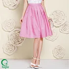 SK021 Womens 100% Polyester Wholesale Satin Pleated Skirts