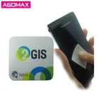 Microfiber full color print custom size shape mobile phone screen cleaner / wipe stickers