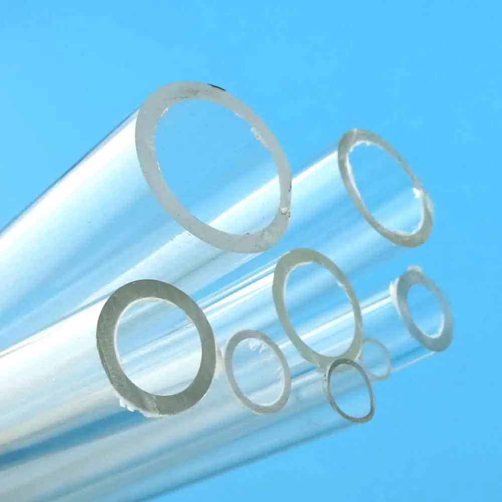 Clear colorido plástico rígido tubo de acrílico/PMMA tubulação do cilindro