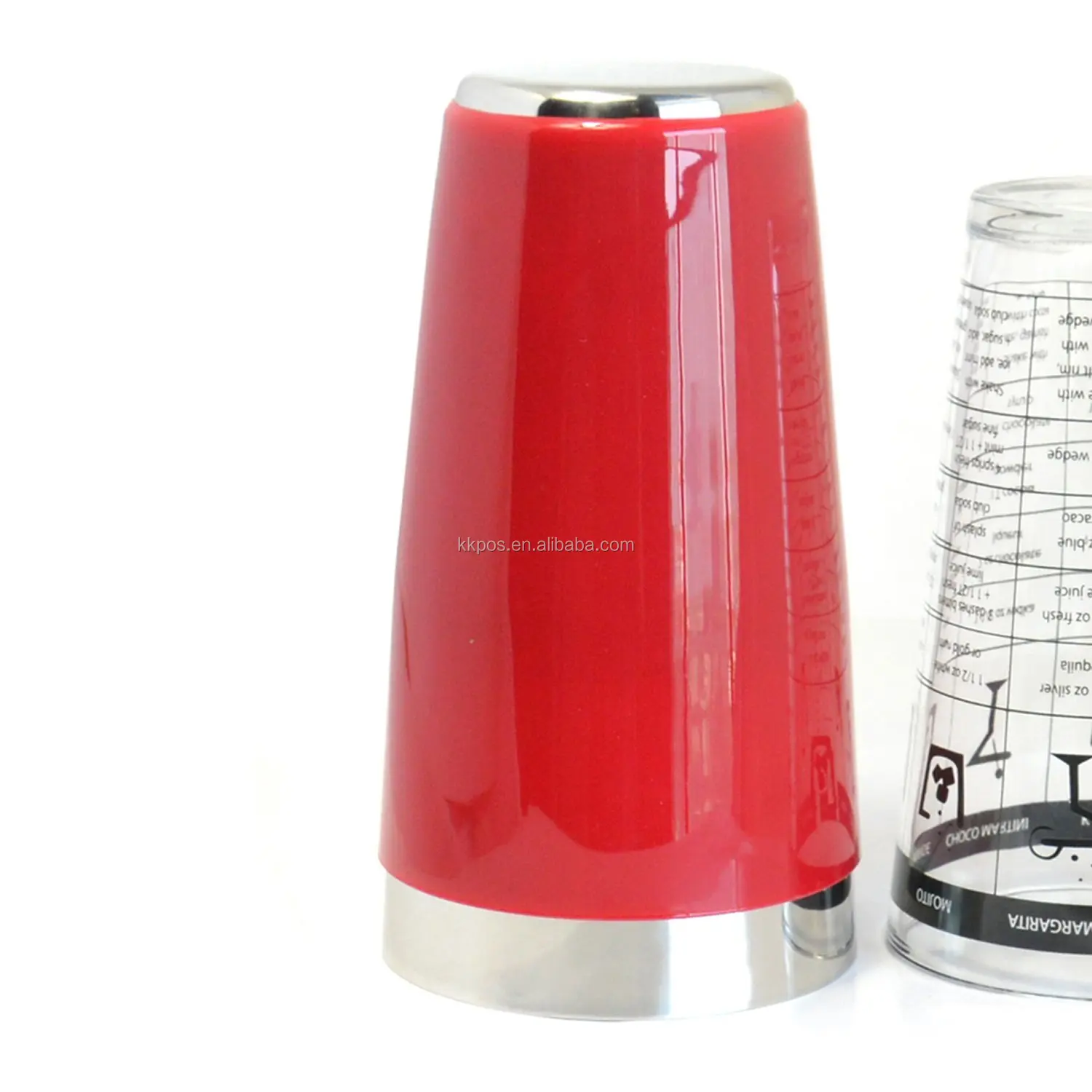 COCKTAIL SHAKERS 28 oz Stainless Steel Bar Shaker with Red PVC Coating