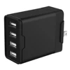 universal travel usb charger travel charger packing box design 4 ports 4.8A US wall charger