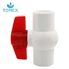 2019 china supplier manufacturing plastic pvc ball valve white color