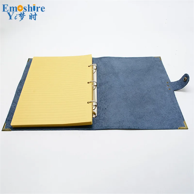 Emoshire Note stationery Notepad business loose b5 Creative stationery leather large button diary book custom (9)