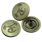 Garment Hardware OEM Diameter Antique Color Metal Head Buttons Decorative Jeans Button Cap