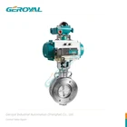 Pneumatic Butterfly Valve Clamp Flange Type Adjust Switch Cut Off Carbon Steel Stainless Steel Alloy Steel