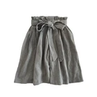 3062/Thin section summer wide leg cotton and linen casual children loose cropped pants for girls