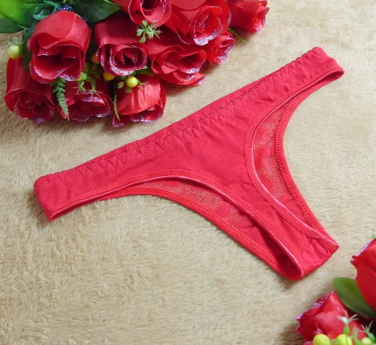 Stock Fashion summer style white sey panties underwear women briefs diamond transparent bright side cotton thongs g strings for