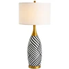 Large table lamp in living room zebra pattern ceramic bedroom lamps and lanterns villa hotel lobby high-grade decorative