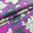 Custom printing organic bamboo fiber lycra jersey knit fabric for clothing