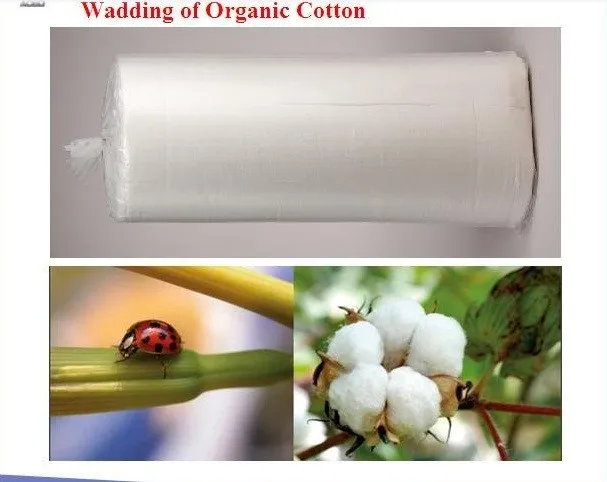 eco-friendly organic cotton batting with certification for baby