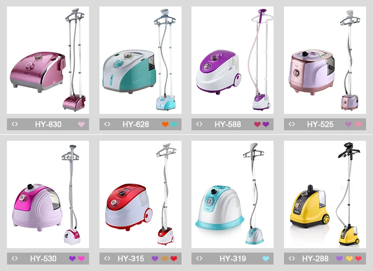 220 V Spray Color Stand Up Clothes Steamer , Double Poles Clothes Fabric Steamer