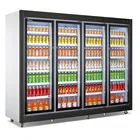 supermarket icecream display freezer 4 glass door Upright Commercial equipment