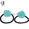 Wholesale Cute Special Changed Color Green Flower Black Hair Loop Lab Synthetic Resin for Fashion Barrettes