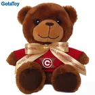 Hot Sale Cheap custom stuffed soft plush teddy bear with ribbon shirt