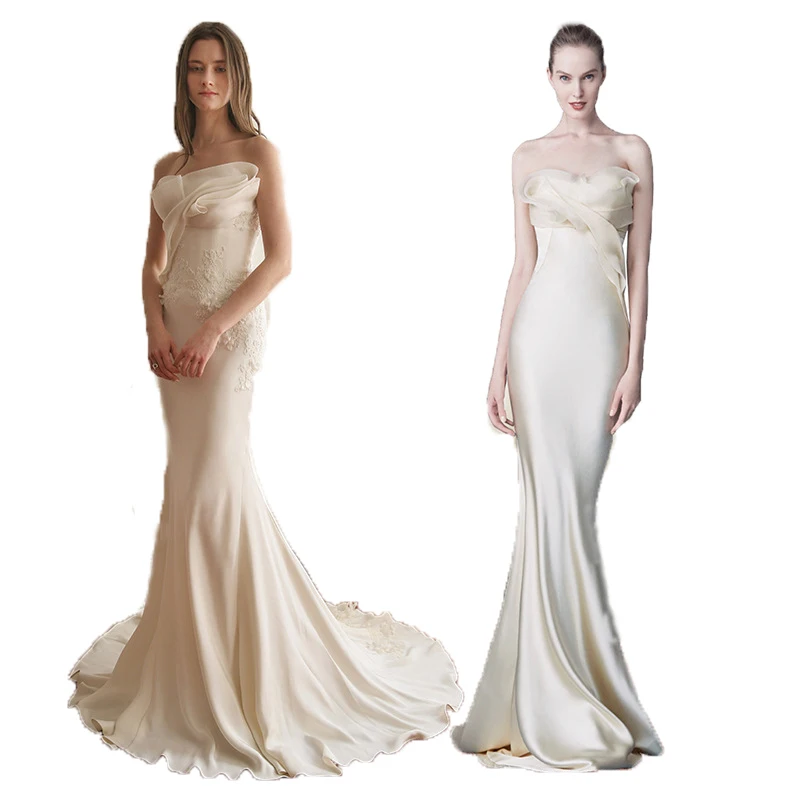 Latest Bridal Wedding Gowns Light Vintage Evening Dress Special