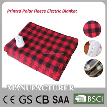2016 Popular Polyester Soft Printing Fleece Electric Blanket