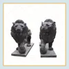 Large outdoor Durable artwork hand made marble sculpture stone lion statue for sale