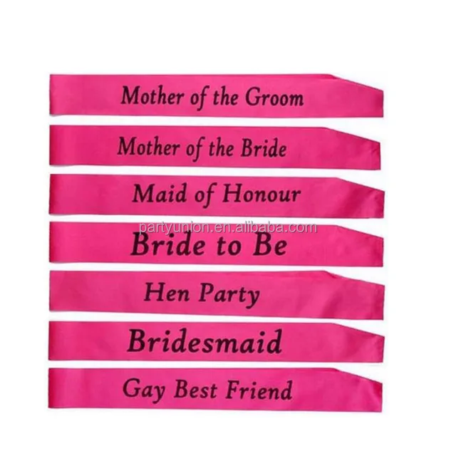 bride to be sash hen night bachelorette bridal shower party