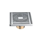 Hot bathroom and toilet fittings of anti-ordor floor drain with brass cover