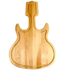 Premium Guitar Shaped Solid Maple Wood Cutting Chopping Board
