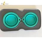 Morezhome high quality silicone collapsable pet feeder Pet Pop-up Food Water Feeder Foldable Bowls For Dog Bowls