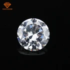 Wuzhou lab 2mm 3mm 6mm melee round loose cz gems white cubic zirconia