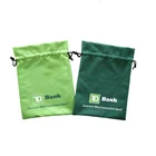 Custom made logo custom small drawstring jewelry pouches mobile phone bags