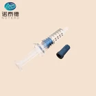 Prefilled luer cap 1 ml thc oil cbd glass syringe with graduated print