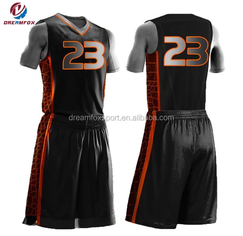 China fábrica OEM diseño uniformes de baloncesto en jersey de baloncesto de negro y amarillo/crear uniformes de baloncesto