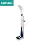 10 inches touch LCD screen Ultrasonic Bmi Body Composition Analysis Machine height and weight scale